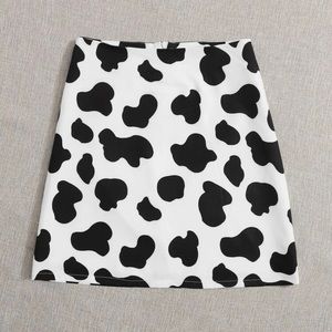 Cow Print Mini Skirt 🐄